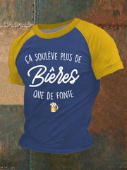 T-shirt à manches courtes Ça Soulève Plus De Bières Que De Fonte Homme