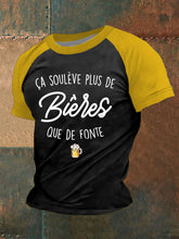 T-shirt à manches courtes Ça Soulève Plus De Bières Que De Fonte Homme