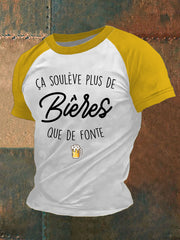 T-shirt à manches courtes Ça Soulève Plus De Bières Que De Fonte Homme