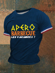 T-shirt Apéro barbecue les vacances pour homme