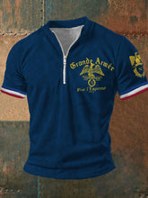 manches courtes zippé Grande Armée Print pour homme