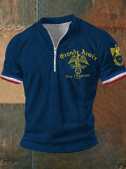 manches courtes zippé Grande Armée Print pour homme