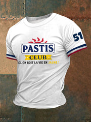 T-shirt 51 Pastis Alcohol Imprimé à manches courtes Homme