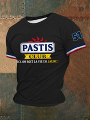 T-shirt 51 Pastis Alcohol Imprimé à manches courtes Homme