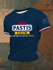 T-shirt 51 Pastis Alcohol Imprimé à manches courtes Homme