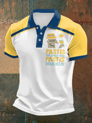 T-shirt à manches courtes imprimé alcool pour hommes