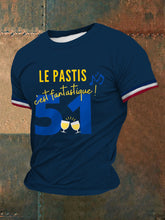 T-shirt 51 Pastis Alcohol Imprimé à manches courtes Homme