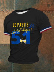 T-shirt 51 Pastis Alcohol Imprimé à manches courtes Homme