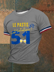 T-shirt 51 Pastis Alcohol Imprimé à manches courtes Homme
