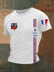 T-shirt imprimé France Allez Les Bleus Le Coq Gaulois pour homme
