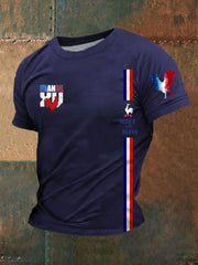 T-shirt imprimé France Allez Les Bleus Le Coq Gaulois pour homme