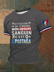 T-shirt à manches courtes imprimé alcool pour hommes