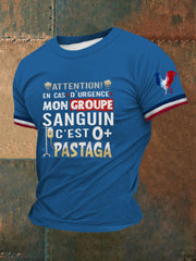 T-shirt à manches courtes imprimé alcool pour hommes