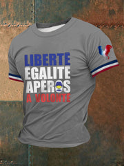 T-shirt à manches courtes imprimé alcool pour hommes