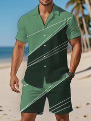 Costume de chemise à manches courtes Casual Business pour hommes