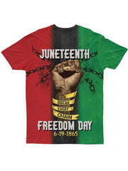 Break Every Chain Freedom Day Casual Tee-shirt pour hommes