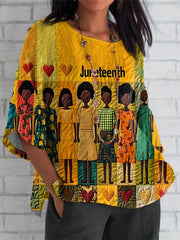 Chemise décontractée noire à imprimé pour femme