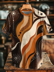 T-shirt noir unisexe imprimé de peinture d'art