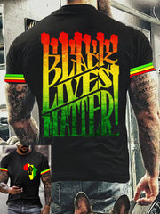 T-shirt noir Lives Matter pour homme