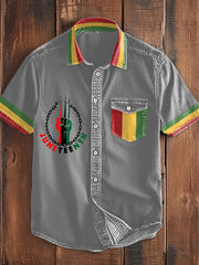 Chemise noire imprimée History 1865 pour homme