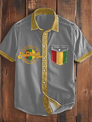 Chemise noire imprimée History 1865 pour homme