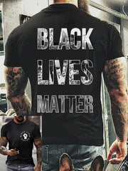 T-shirt noir Lives Matter pour homme
