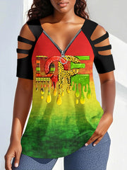 T-shirt noir Lives Matter pour femme