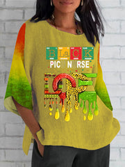 T-shirt noir Lives Matter pour femme