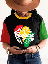 T-shirt à manches courtes à col en O imprimé Femme