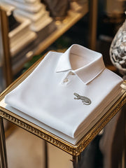 Bouton décontracté à manches courtes pour hommes