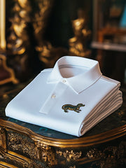 Bouton décontracté à manches courtes pour hommes