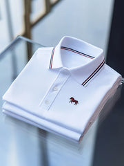 Haut décontracté boutonné à manches courtes pour hommes