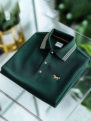 Haut décontracté boutonné à manches courtes pour hommes