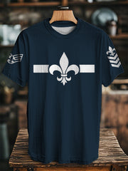 T-shirt à manches courtes imprimé français pour homme