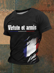 T-shirt à manches courtes imprimé Virtute et armis Homme