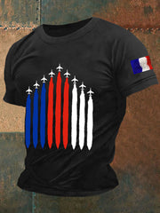 T-shirt à manches courtes imitation coton pour homme