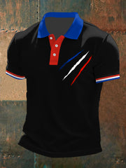 T-shirt imprimé à revers Fier français pour homme