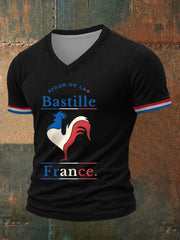 T-shirt manches courtes imprimé Bastille Day Homme