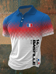 Chemise manches courtes Bastille Day pour homme
