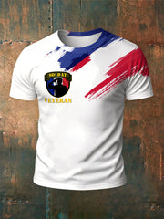 T-shirt à manches courtes imprimé armée française pour hommes