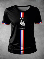 T-shirt Coq gaulois français Femme