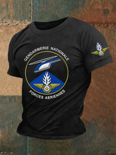 T-shirt à manches courtes Aeriennes de la Gendarmerie Nationale pour homme