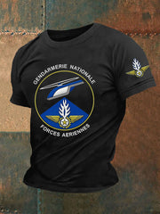 T-shirt à manches courtes Aeriennes de la Gendarmerie Nationale pour homme