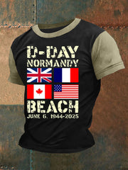 T-shirt du jour J pour hommes 1944 Normandie Battle Military History T-Shirt