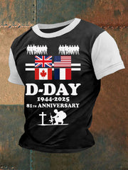 T-shirt du jour J pour hommes 1944 Normandie Battle Military History T-Shirt