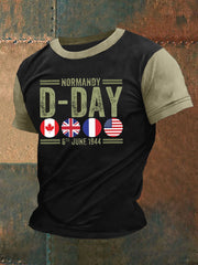 T-shirt du jour J pour hommes 1944 Normandie Battle Military History T-Shirt