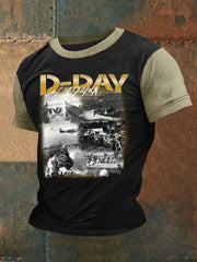 T-shirt du jour J pour hommes 1944 Normandie Battle Military History T-Shirt