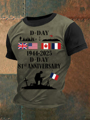 T-shirt du jour J pour hommes 1944 Normandie Battle Military History T-Shirt