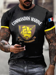T-shirt à manches courtes Commandos Marine pour homme