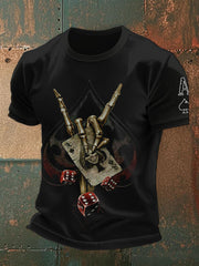 Tee-shirts Skull Hands Poker Homme